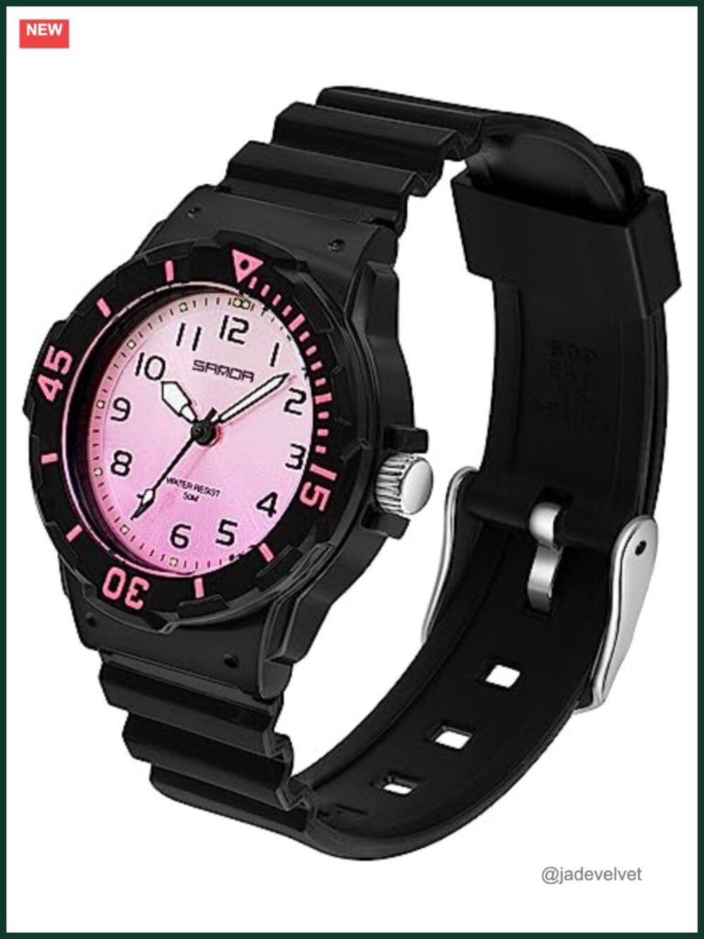 Waterproof Minimalist Analog Nurse Watch Sport Resin Band Round Dial